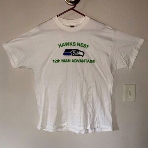 Vintage Seattle Seahawks “Hawks Nest – 12th Man Advantage” T-Shirt (XL)